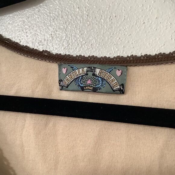 Vanilla Sugar Vintage Y2K Fairy Grunge Fairycore Boho Tie Dye Patchwork Blouse L - Picture 6 of 16